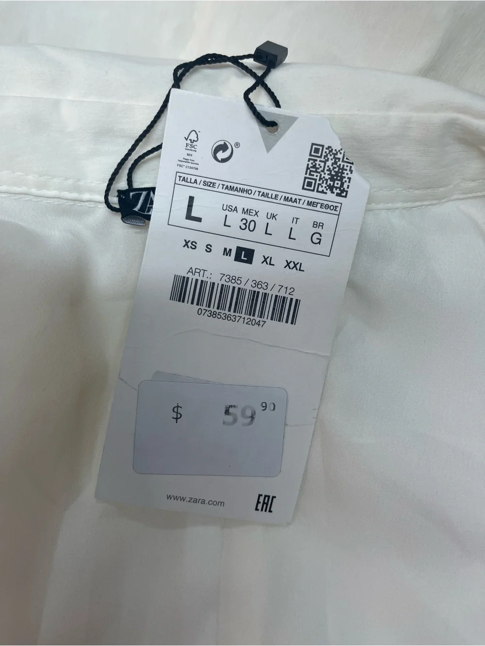 Zara Linen Blend Cut-Out Mini Dress White